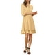thumbnail image 2 of INSPIRE CHIC Vestido A-Line de Chifón con Mangas 3/4 y Volantes en el Dobladillo L Khaki, 2 of 8