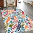 thumbnail image 2 of 3'x5' Rug for Living Room Bedroom, Abstract Beach Washable Area Rugs Non-Slip Carpet Mats, Summer Colorful Coastal Ocean Sea Wave Indoor Low Pile Area Rug Runner for Kitchen, Mudroom, 2 of 8