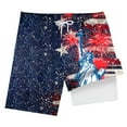 thumbnail image 4 of Gubotare Boy 4th of JulySwim Trunk Boy's Shorts Elastic Waist Bobo Tropical Print Summer Shorts (Red,Size 13-14 Years), 4 of 4