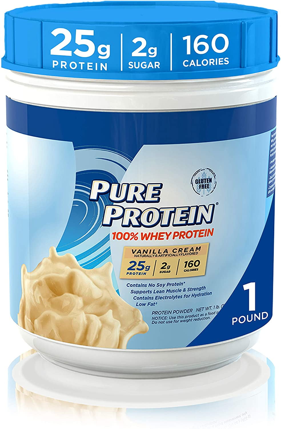 Pure Protein Powder, Whey, High Protein, Low Sugar, Gluten Free