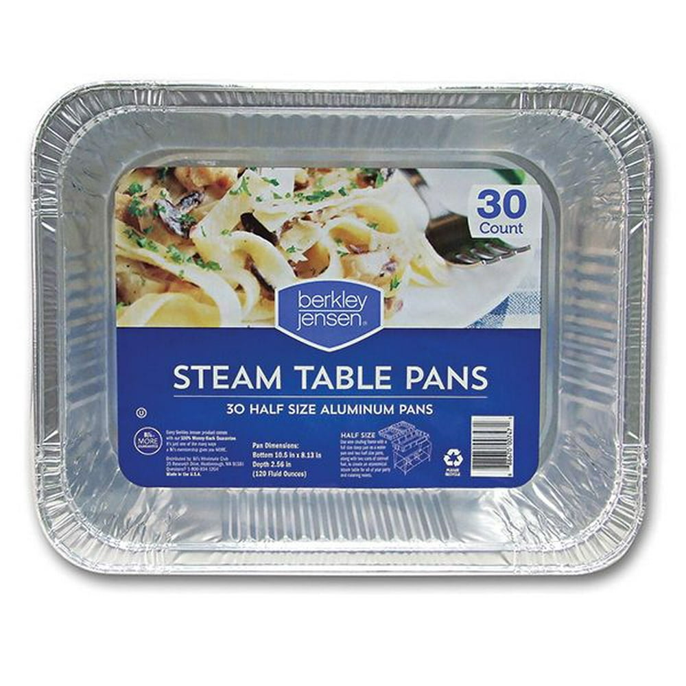 Berkley Jensen HalfSize Steam Table Pans, 30 ct.