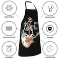 thumbnail image 5 of TEQUAN Adjustable Waterproof Apron with Pockets, Rock Skull Guitarist Printed Cooking Kitchen Cleaning Baking Aprons, 5 of 7