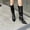 Black, variant on Women’s Pointed Toe Stiletto Heel Ruched Slouch Knee High Boots Slip on Long Tall Dress Boots for Daily and Party Occasions Black 7.5(40)