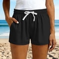 thumbnail image 2 of Women's Gym Workout Athletic Shorts Summer Lightweight Quick Drying Running Shorts with Pockets by Yigetop Black L, 2 of 7