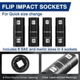 thumbnail image 3 of Juego de enchufes de impacto WORKPRO 1/2 Drive, 5 piezas con 3 barras de extensión, 3 of 8