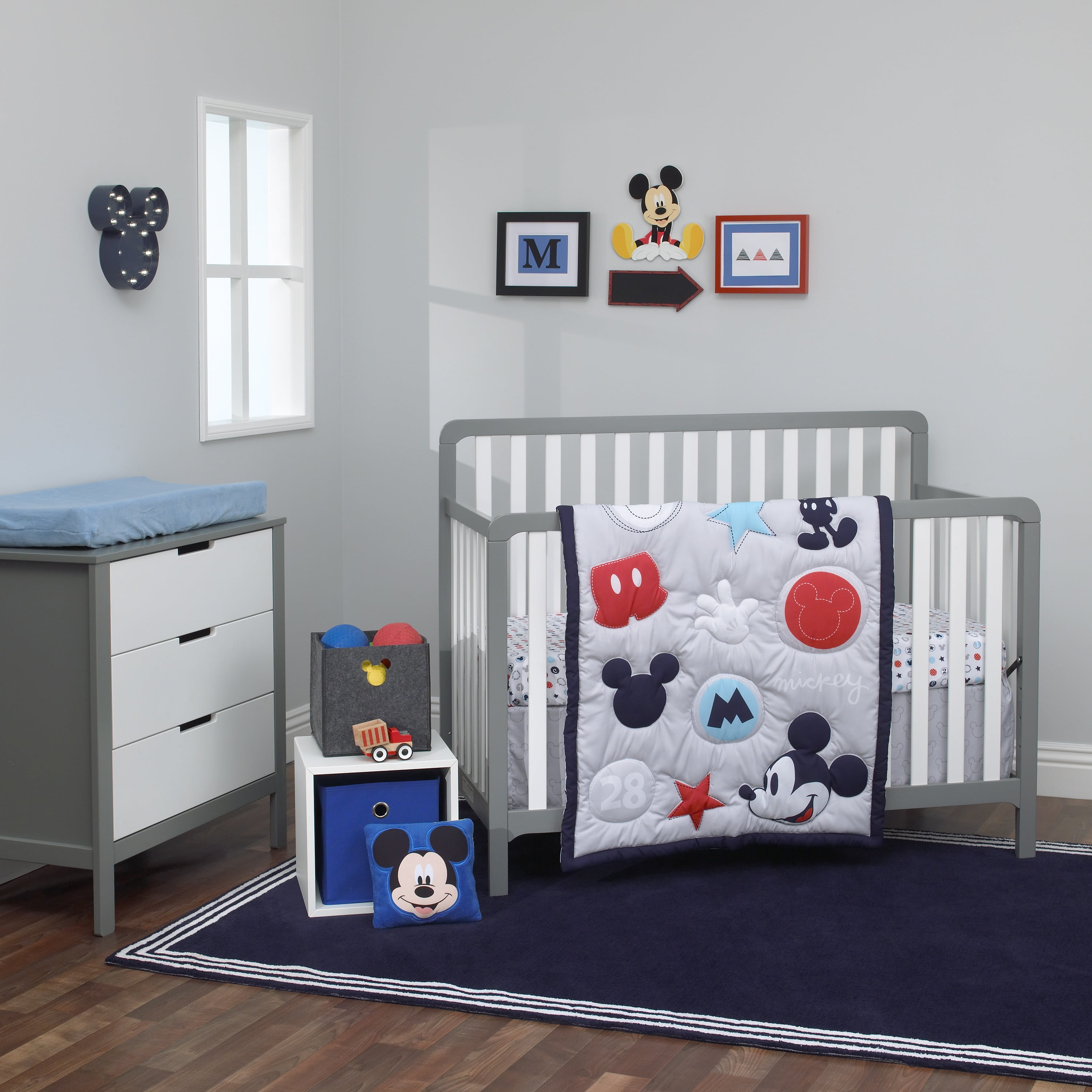 mickey mouse crib bedding set