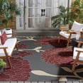 thumbnail image 2 of Safavieh Courtyard Tyson Floral Indoor/Outdoor Area Rug, Anthracite/Red, 8' x 11', 2 of 16