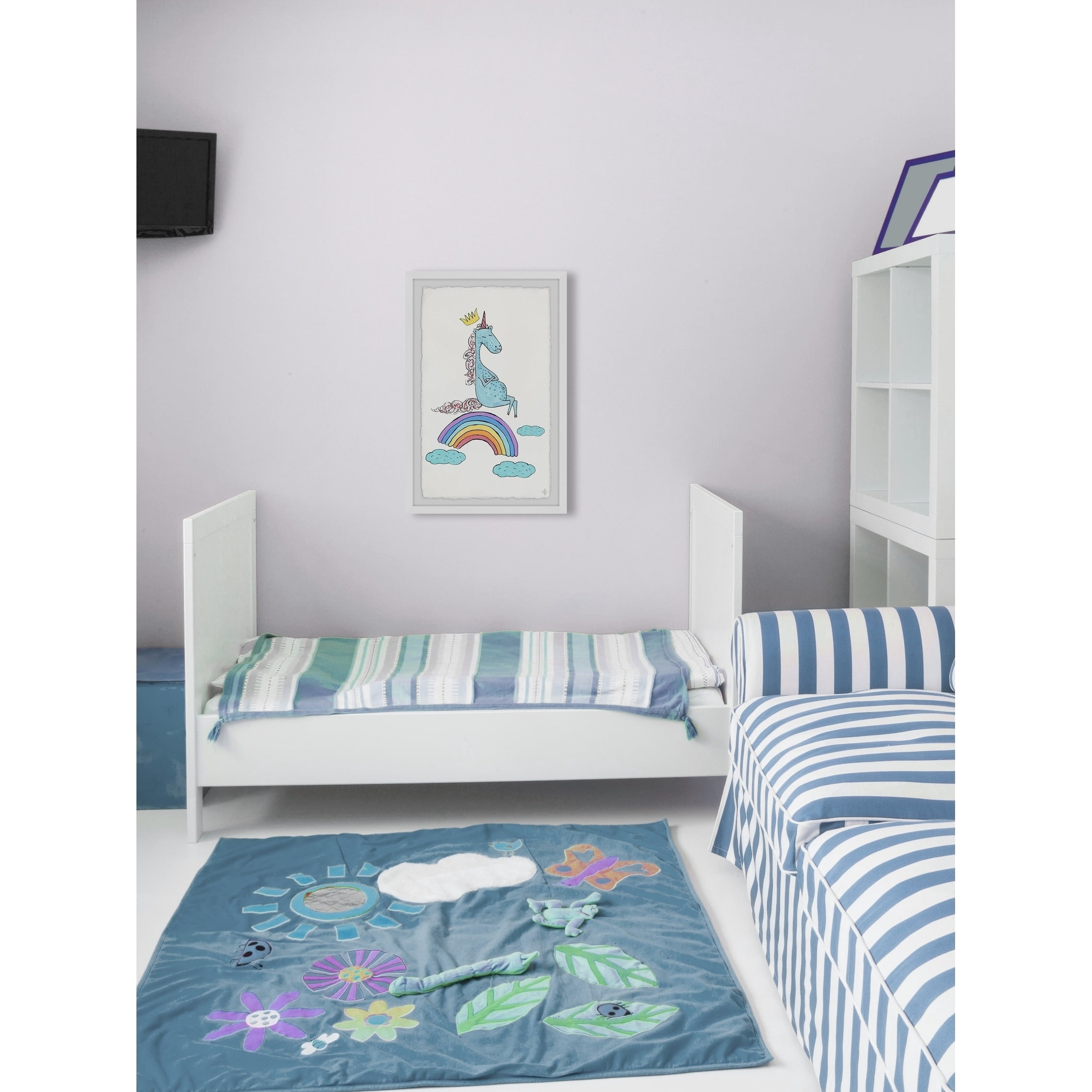 Marmont Hill Unicorn Rainbow Framed Wall Art