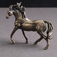 thumbnail image 3 of Escultura de caballo,Figuras de estatua de cobre adorno de animales de mesa,Caballo Figuras Decoración Colecciones Escultura Escritorio,Escritorio Gabinete Dormitorio Metal Artesanía, 3 of 5