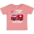 thumbnail image 3 of Inktastic Valentine Fire Truck White and Pink Hearts Boys or Girls Baby T-Shirt, 3 of 5
