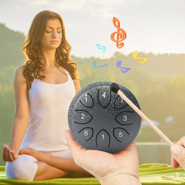 Tambours à Languettes en Acier pour Extérieur, 8 Tons Clé C, Design Résistant aux Intempéries, pour Divertissement de Jardin, Instrument de Percussion Jouable, Matériau Résistant à la Rouille, pour Adultes/enfants, Équipement Musical Extérieur Hzhnb