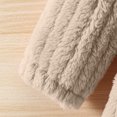 thumbnail image 5 of Feancey Girls Long Fleece Jacket Winter Sherpa Warm Hooded Coat Kids Casual Button Down Hoodie Jackets Solid Color Thicken Outwear Beige 3 Years, 5 of 7