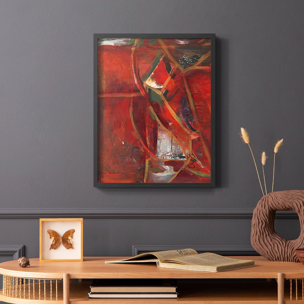 City Life II Framed Print in Black Solid Wood Framed Print No Nail Hanging