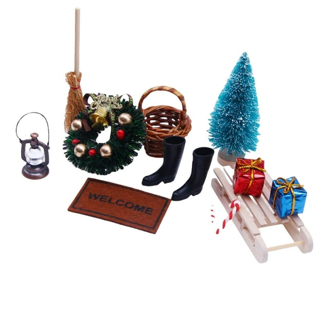 11 Piezas Accesorios De Muñecas Yotijar Mini Adornos De Jardín Decoración De Muebles 1/12