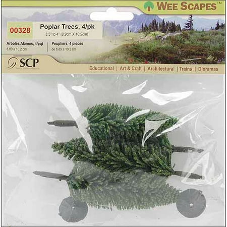 Wee Scapes Architectural Model Poplar Tree (Set of 2) (Set of 4)