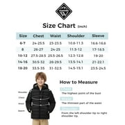 Wantdo Big Boys Insulated Winter Jacket Lightweight Packable Quilted Coat with Hood Black 14-16