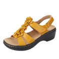 thumbnail image 2 of mtvxesu Sandals Women, Women Summer Hollow Out Wedge Sandals Comfortable Solid Color Flower Design Non-Slip Rubber Sole Casual Fashion Shoes For Daily Wear Size 35-43 Women'S Sandals Gifts For Women, 2 of 5