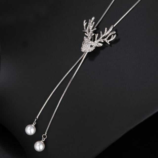 Collar largo con cadena de pelo de tulipán con forma de ojo de gato para otoño e invierno, lleno de accesorios de personalidad sencilla