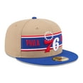 thumbnail image 3 of Men's New Era Tan/Royal Philadelphia 76ers 2024 NBA Draft 59FIFTY Fitted Hat, 3 of 6