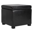 thumbnail image 5 of SAFAVIEH Jonathan Modern Glam Single Upholstered Flip Top Ottoman, Black, 5 of 13