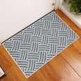 thumbnail image 1 of Tapis de 2 x 3 Pieds Robuste à Poil Ras - Tapis Ultra Mince Antidérapant - Tapis Intérieur en Coton Lavable pour Porte d'Entrée, Tapis de Foyer pour Vestibule, 1 of 7
