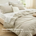 thumbnail image 6 of U by Bedsure Queen Comforter Set Beige, 7 Pieces Soft Comforter for Queen Size Bed with Sheets, Pillowcases & Shams, All Season Boho Bed in a Bag Queen Size, Contrasting Design, 6 of 8