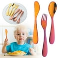 thumbnail image 2 of 3 Piece Utensil Set: Stainless Steel Fork Spoon Knife, Travel Utensils for Lunch, Salad, Dessert Coffee, Dishwasher Safe Silverware, Eco Friendly Durable Cutlery, 2 of 4