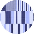 thumbnail image 1 of Ahgly Company Machine Washable Indoor Round Abstract Blue Modern Area Rugs, 6' Round, 1 of 4