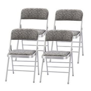 CozyBox 4-Pack Padded Folding Chairs with Steel Frame  Ideal for Indoor and Outdoor Events, Dining, and Parties