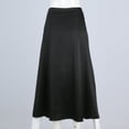 thumbnail image 6 of STAOEDU Midi Skirts for Women High Waist Silk Stain Casual A Line Zipper Skirt, 6 of 6