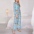 thumbnail image 3 of Daiia Octopus for Women's Long-Sleeved Pajama Set – Soft & Comfortable Sleepwear Button-Up Pajamas Cozy Lounge Wear-Large, 3 of 7
