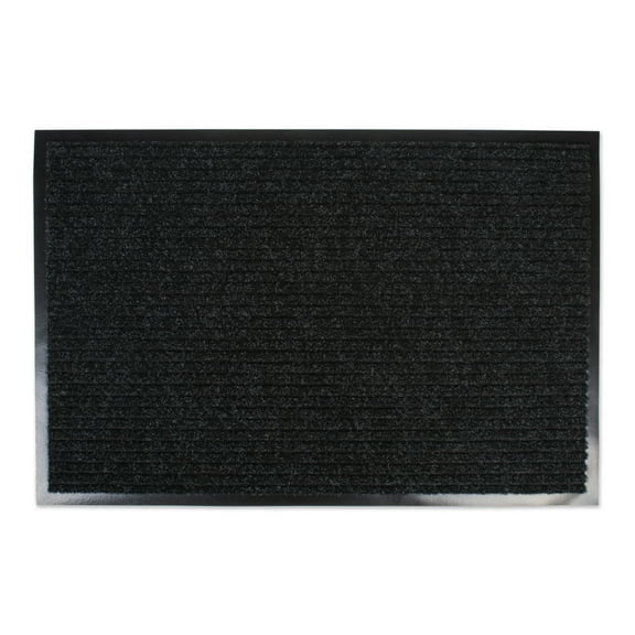 Charcoal Ribbed Walk Off Utility Mat 24x36