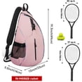 thumbnail image 6 of Tennis Bag, Tennis Sling Backpack Crossbody Water Resistant for Men Women, Compatible for Pickleball Badminton Rackets, 6 of 8