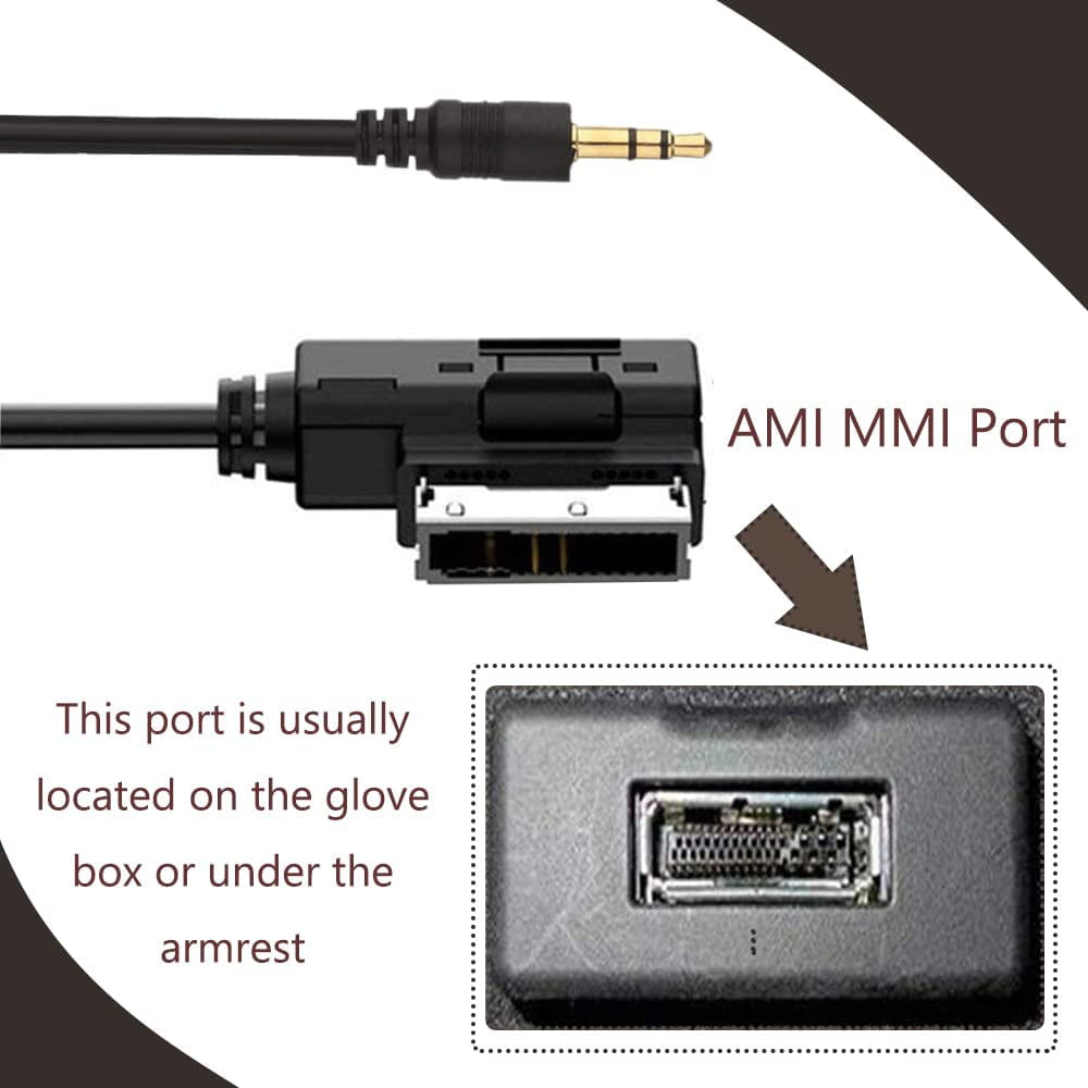 Aux-in 3.5mm Jack For Iphone Mp3 To Ami Adapter Stereo Music Media