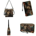 thumbnail image 4 of ZUXONGSY Boho Mandala Bear Print Casual Shoulder Bag with Leather Wallet for Women, Fashion Top-Handle Handbags with Purse for Shopping Working, 4 of 4