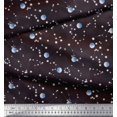 thumbnail image 3 of Soimoi Poly Georgette Fabric Moon & Galaxy Printed Fabric 1 Yard 52 Inch Wide, 3 of 5