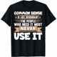 thumbnail image 1 of Camiseta divertida con frase "El sentido común es como el desodorante", para mujer y hombre. Camiseta informal y cómoda de verano, moderna, de cuello redondo y manga corta, cómoda y versátil, 100 % al, 1 of 6