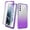 Purple Gradient, variant on Samsung Galaxy S21 FE Case With Built-in Screen Protector, Rosebono Hybrid Gradient Transparent Soft TPU Clear Skin Cover 360 Protection Case For Samsung Galaxy S21 FE (Purple)