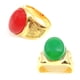 thumbnail image 3 of Qarigey Anillo grande Vintage boda compromiso Festival fiesta fecha viaje playa escuela decoración joyería cumpleaños para mujer hombre Ropa, zapatos y accesorios Miscelánea Verde, 3 of 6