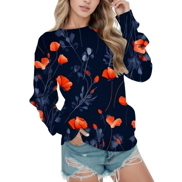 Gibobby Sudaderas para mujer Sudadera de Forro Polar Sudadera casual para Mujer(Marina,XL)