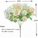 thumbnail image 5 of Artificial Flowers, Fake Peony Silk Hydrangea Bouquet Decor Plastic Carnations Realistic Flower Arrangements Wedding Decoration Table Centerpieces 2 P, 5 of 5