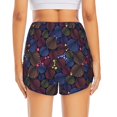 thumbnail image 2 of Lsque Colorful Shells Printed Women's Running Shorts with Liner Pockets,Elastic Quick Dry Workout Athletic Gym Yoga Shorts,Womens High Waist Shorts-Large, 2 of 9
