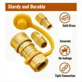 thumbnail image 2 of 3/8 Inch Natural Gas Quick Connect Fittings, 100% Solid Brass LP Gas Propane Hose Quick Disconnect Kit, 2 of 6