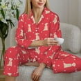 thumbnail image 6 of Honeii Labrador Retriever Dog print Women's Pajama Sets Long Sleeve Button Down Sleepwear Nightwear Soft Pjs Lounge Sets-X-Large, 6 of 7