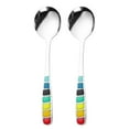 thumbnail image 2 of 2 Pcs Round Stainless Steel Korean Spoons, Mirror Polished Asian Thick Soup Spoons Stainless Steel Round Spoon High Colour Value Household Cute Eating Soup Spoon Handle Spoon, 2 of 6