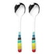 thumbnail image 2 of Juego de cucharas para sopa de acero inoxidable | Mango decorativo redondo | Multicolor • Pack de 2 • Diseño ergonómico duradero • 7,2" • Fácil de limpiar • Versátil para sopas, postres y café, 2 of 6