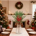 thumbnail image 4 of Aodebiao Tiges de Verdure de Pin Artificielles Réalistes avec Baies et Cônes Rouges, Branches Flexibles pour Couronnes de Noël, Centres de Table, Déco Maison et Mariage, Arrangements de Feuillage Réalistes, 4 of 6