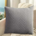 thumbnail image 4 of HomeDM Throw Pillow Covers 17.7x17.7 Inch, Gray Soft Textured Striped Boho Pillow Covers, Decorative Couch Pillow Covers for Home Decor Sofa Living Room Bed, 4 of 7