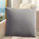 thumbnail image 4 of Funda de Almohada Plisada de Terciopelo Liso | Funda de Cojín Acolchada de 45 X 45 Cm para Sofá, Cabecero y Soporte Lumbar | Terciopelo Pv Suave con Cremallera Oculta para Decoración Del Hogar y La O, 4 of 7