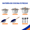 thumbnail image 2 of Flavor Kitchen Batería de Cocina 12 Piezas | Sartenes Antiadherentes y de Acero Inoxidable Quirúrgico | Juego de Ollas y Sartenes | Apto para Inducción, Horno y Lavavajillas | Libre de PFOA y PTFE, 2 of 8